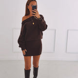 JULIET BROWN KNIT DRESS