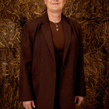 SHINE BRIGHT LIKE A DIAMOND BROWN BLAZER