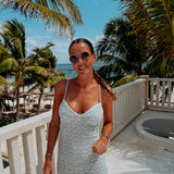 SONORA LIGHT BLUE LACE DRESS