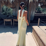 LUCERO BUTTER YELLOW BANDEAU DRESS