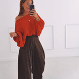 LARISSA BROWN LEOPARD BALLOON PANTS