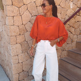 WHITE BALLOON JEANS 9111-7
