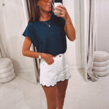 WHITE DENIM SHORT 591-BM