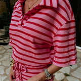 TIJUANA PINK STRIPED T-SHIRT