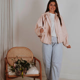 CILOU LIGHT PINK LEATHER JACKET