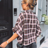 NORAH BLACK CHECKERED BLOUSE