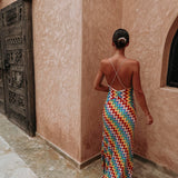 SAHRA MULTICOLOR RAINBOW DRESS