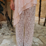 QUERIDA LIGHT PINK LACE PANTS
