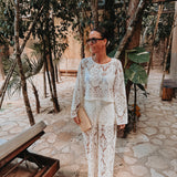 GUADALUPE ECRU CROCHET BLOUSE