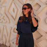 RIHLA DARK BLUE BLOUSE