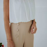 PATRICIA WHITE/BEIGE JUMPSUIT