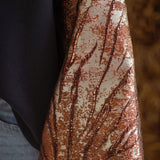 FREYA DARK BLUE SWEATER / BROWN SLEEVES