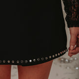 FIERCE BLACK STUDS SKORT