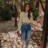 AVENTURA LIGHT YELLOW RUFFLE TOP