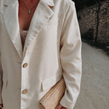 MEXICO ECRU LINEN BLAZER