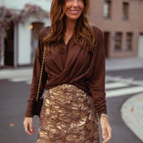 GOLDIE BROWN FLOWER SKORT