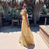 ESMANUR YELLOW FLOWER DRESS