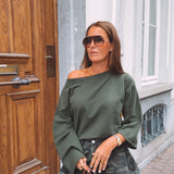 MELINA KHAKI LONGSLEEVE SHIRT