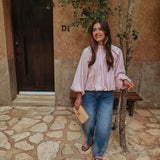 PARADISE OLD PINK OPEN BACK BLOUSE