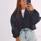 ROMY DARK BLUE BLOUSE