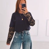 GRETA DARK BLUE ARMY LONGSLEEVE SHIRT