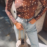 MERCY BROWN POLKADOTS LONGSLEEVE SHIRT