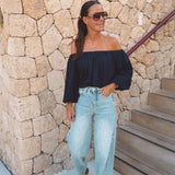 SANLUCAR DARK BLUE BLOUSE