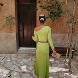 SUNSET LIME GREEN TWO-PIECE SET