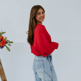 CATHARINA RED KNIT SWEATER