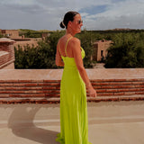 ROUMAISSA LIME GREEN DRESS