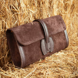 WESTERN BROWN SUEDE POCHETTE