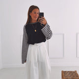 ANNICK DARK BLUE STRIPED LONGSLEEVE SHIRT
