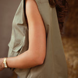 WILLOW KHAKI SLEEVELESS JACKET