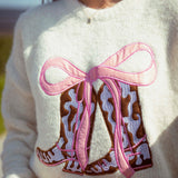 COWBOY BOOTS ECRU PULLOVER