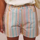 MIREILLE STRIPED PASTEL MULTICOLOR SHORT