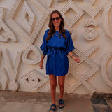 BOUCHRA BLUE DENIM DRESS