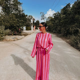 CHISPA PINK STRIPED TETRA PANTS