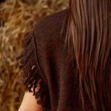 MONTEZUMA BROWN FRINGE PULL
