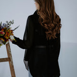 SASKINE BLACK BLAZER BLOUSE