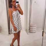 ANKE ECRU POLKADOTS DRESS
