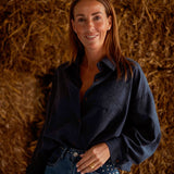 RORY DARK BLUE BLOUSE