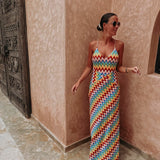 SAHRA MULTICOLOR RAINBOW DRESS