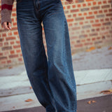 DARK BLUE WIDE LEG JEANS A3412-A