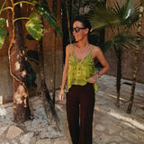 PRE-ORDER ARENITA LIME GREEN SEQUIN TOP