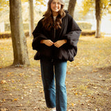 HELLO OCTOBER BLACK PUFFER JACKET