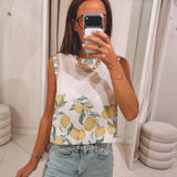 PRE-ORDER SUZANNE ECRU LEMON TOP