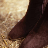 REBECCA BROWN SUEDE HEEL BOOTS