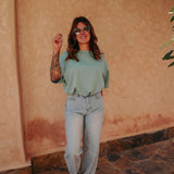 SOLSTICE DARK MINT CROPPED T-SHIRT