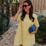 ENSENADA LIGHT YELLOW DENIM DRESS