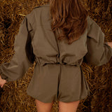 ELEANOR KHAKI PUFFY SHORT